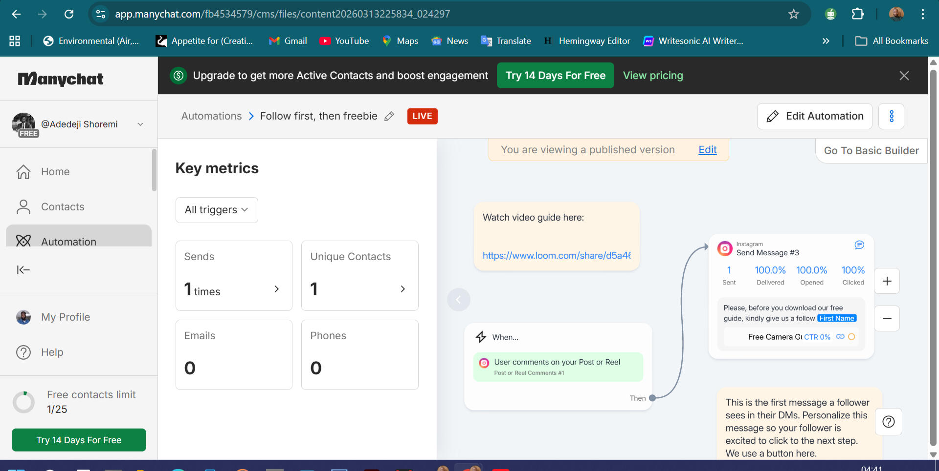Comment to message Lead Magnet automation ➡️