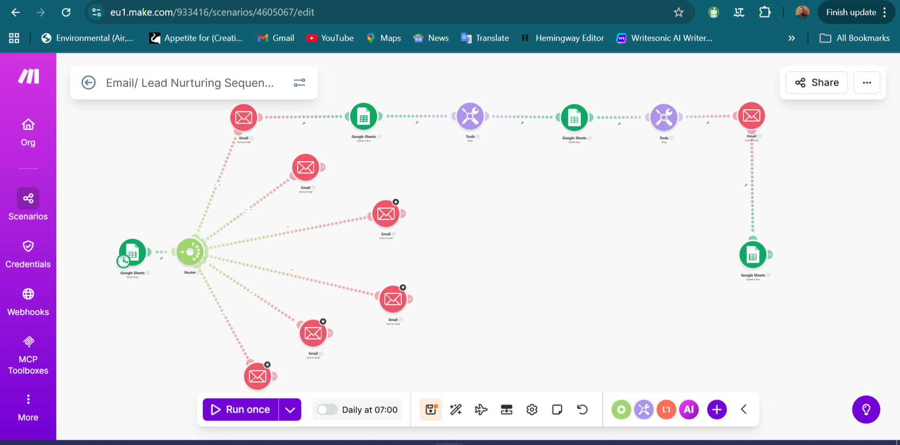 Make scans sheet hourly for new entries and trigger email sequence ➡️