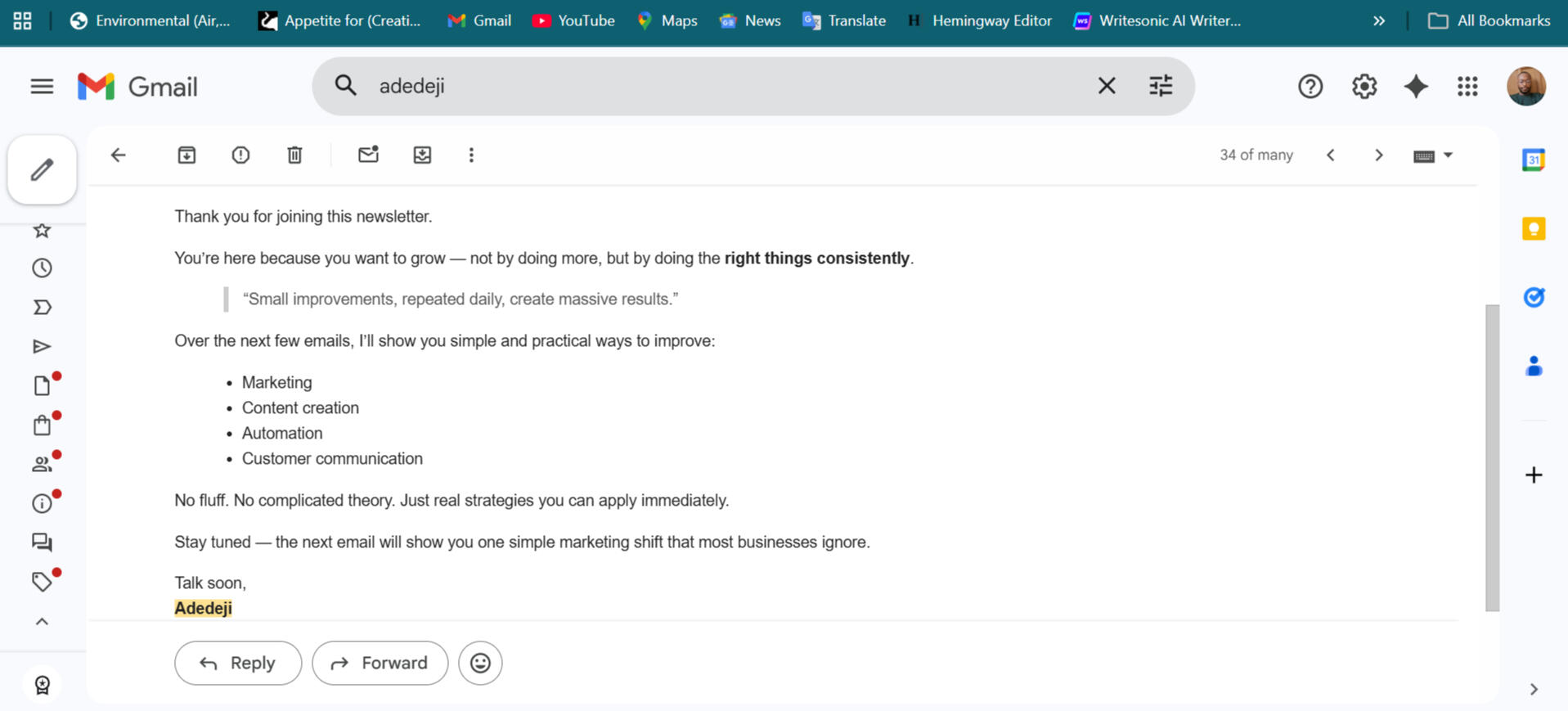 the prospect is then nurtured automatically with educational contents to give value and build trust.