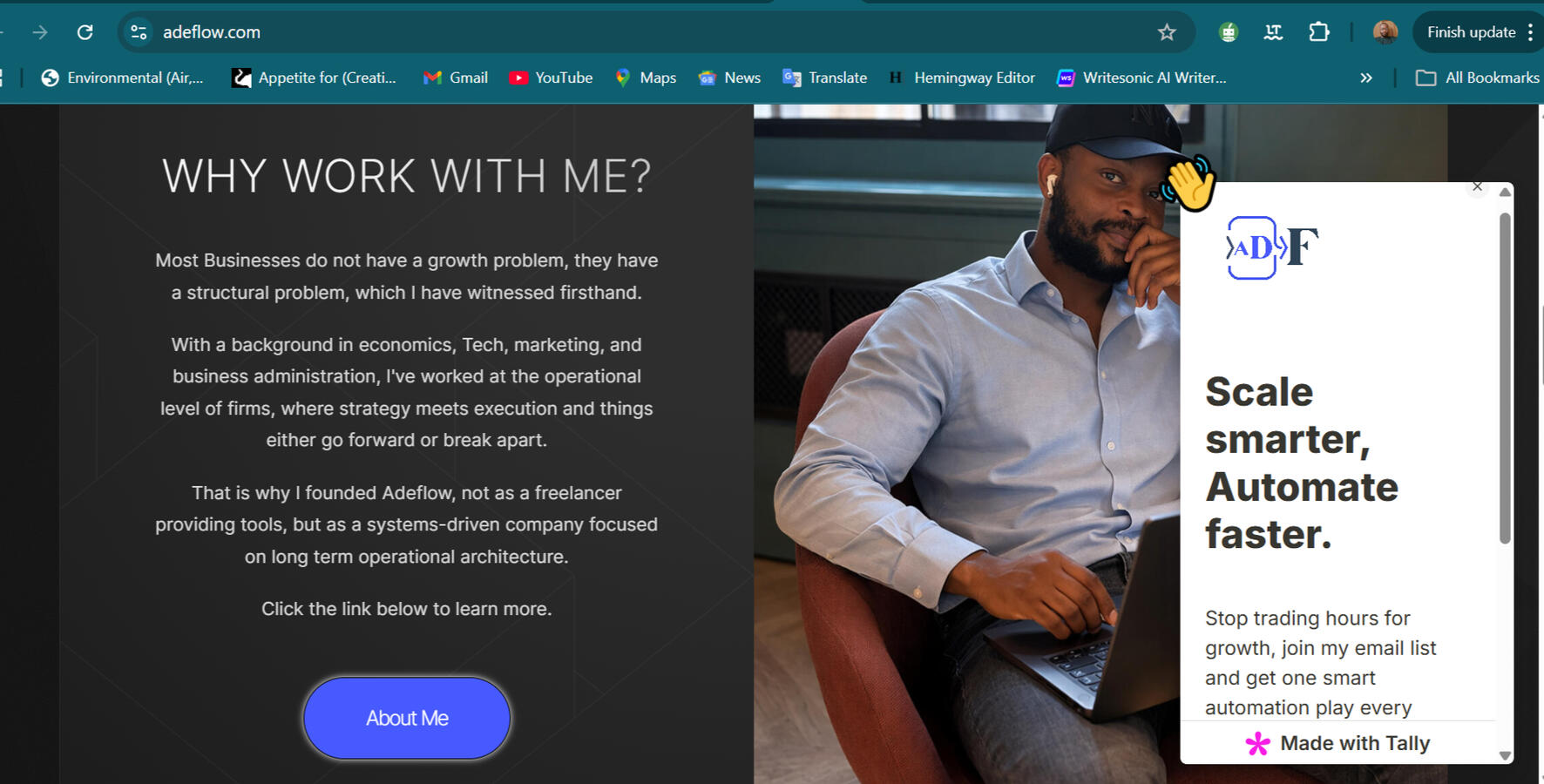 Prospect fills Tally form on Adeflow.com ➡️