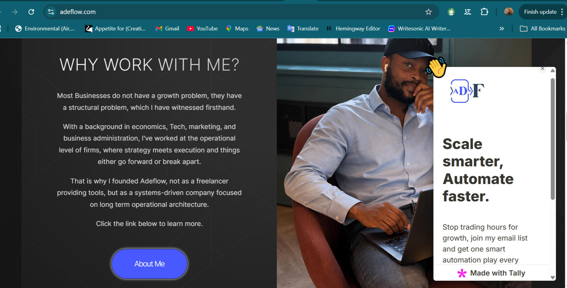 Prospect fills Tally form on Adeflow.com ➡️