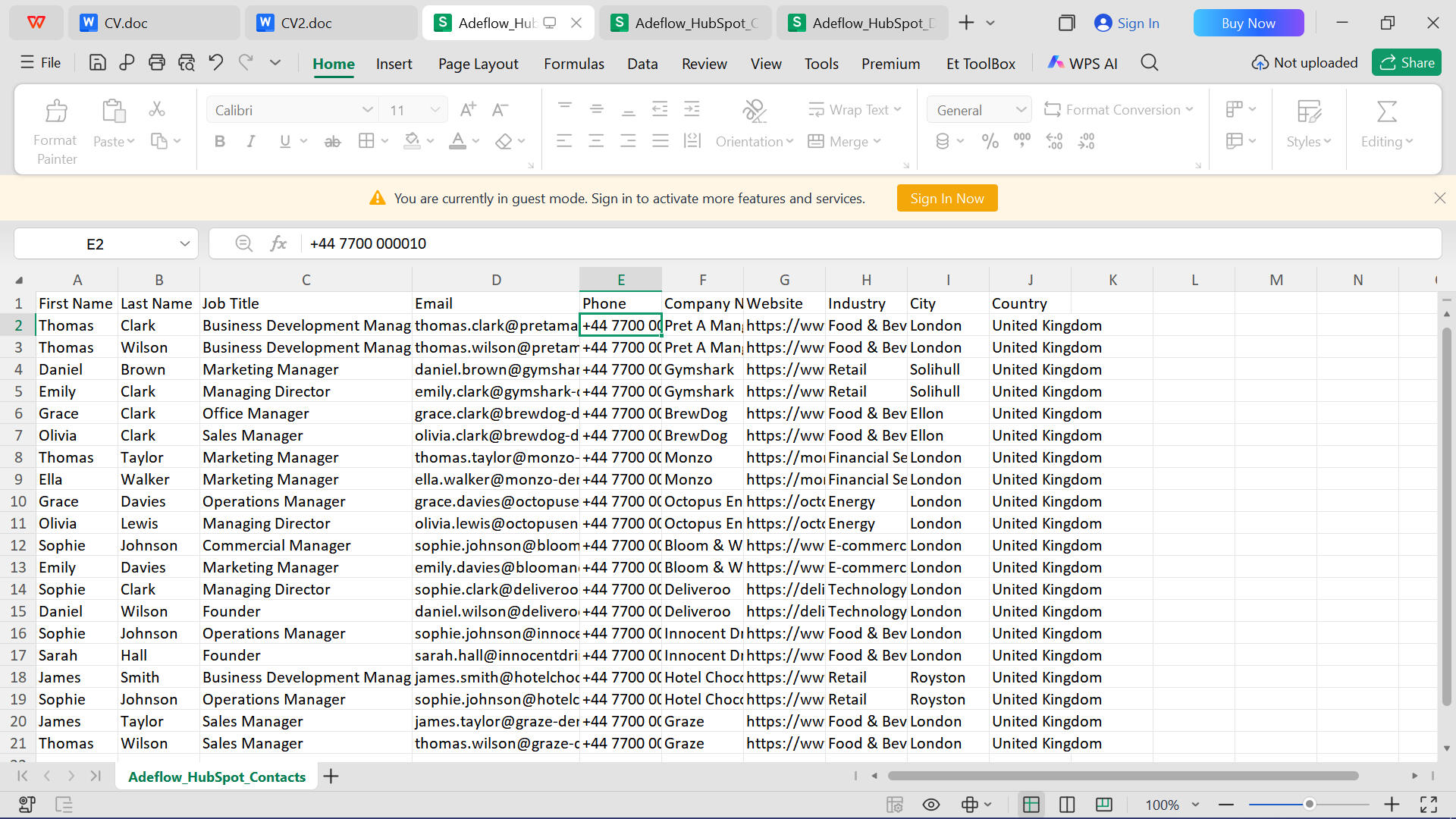 Imported customer & their associated company records using CSV files and mapped HubSpot properties ➡️